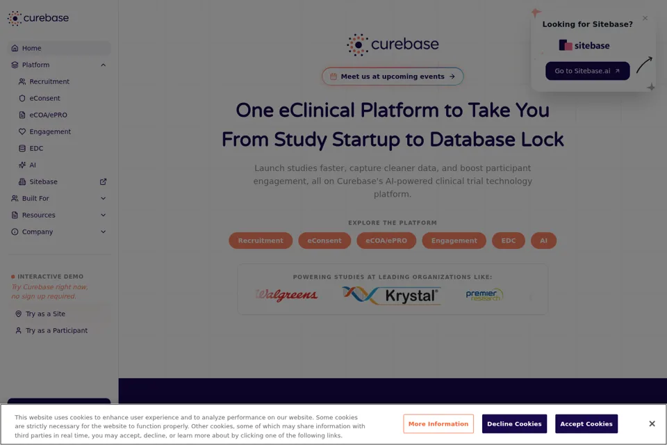 Aperçu de la landing page