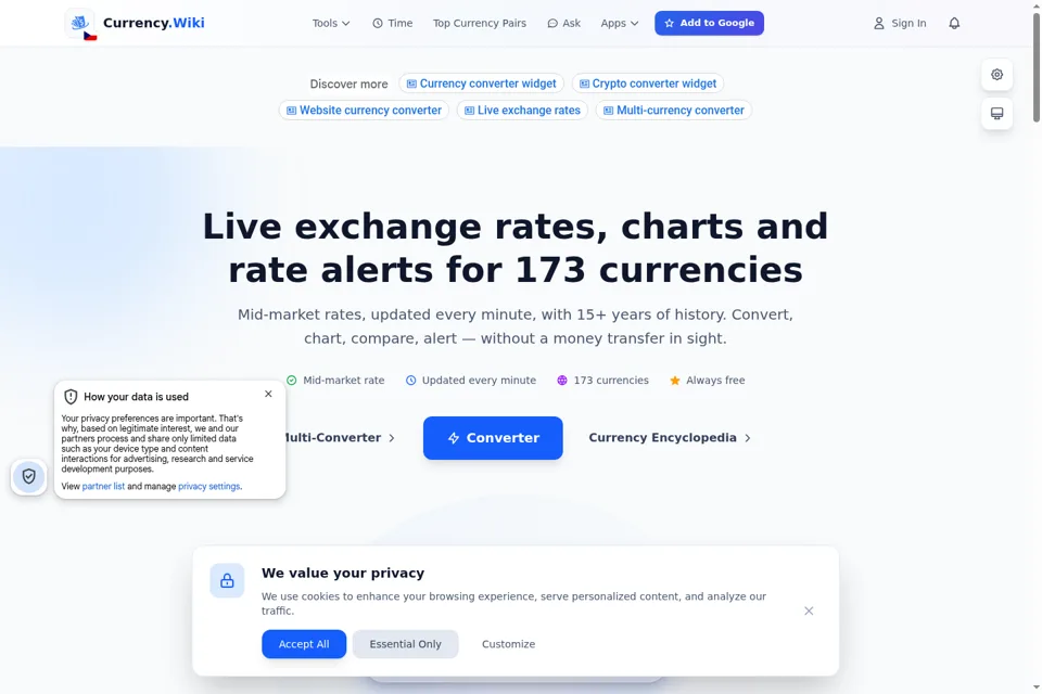 Landing page preview