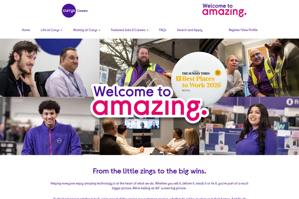 Aperçu de la landing page