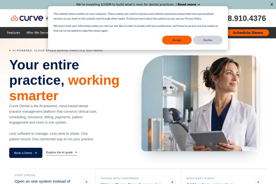 Aperçu de la landing page