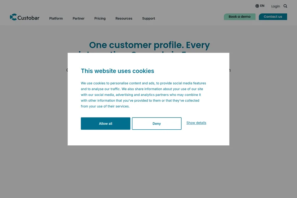 Aperçu de la landing page