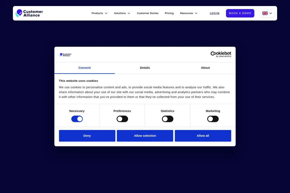 Aperçu de la landing page