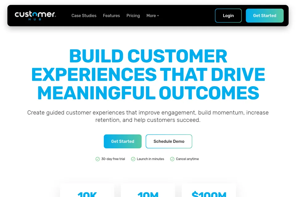 Aperçu de la landing page