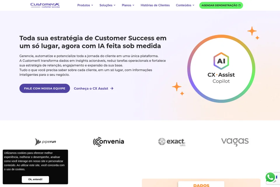 Aperçu de la landing page