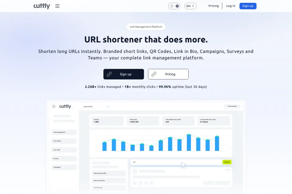 Landing page preview
