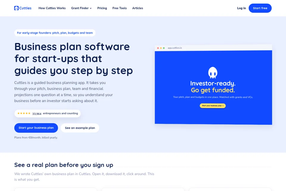 Landing page preview