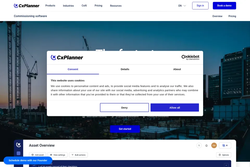 Aperçu de la landing page