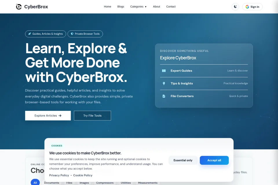 Landing page preview