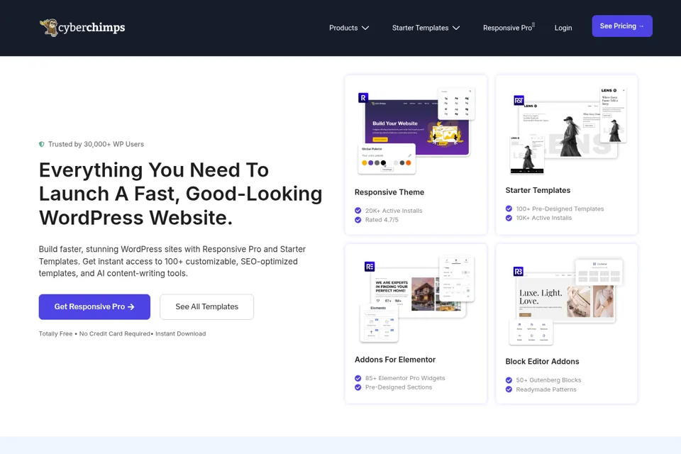 Landing page preview