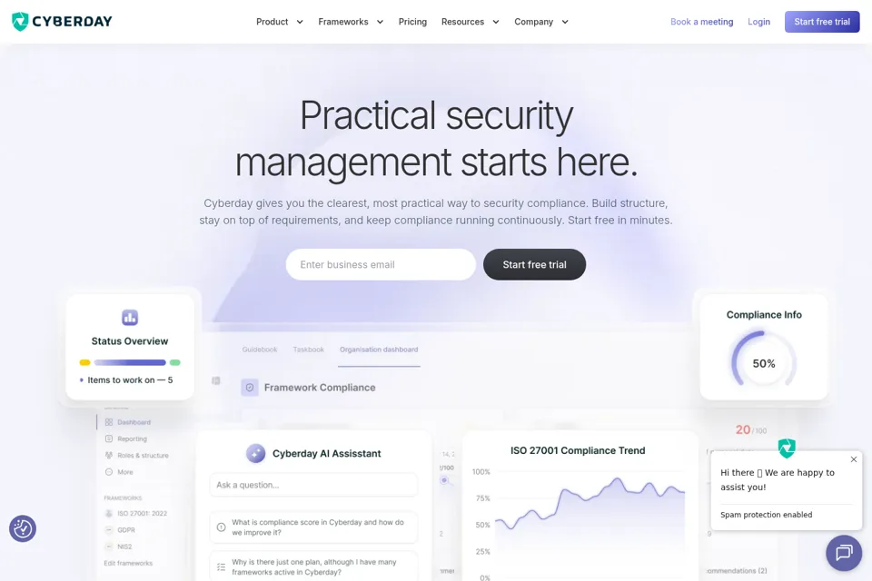 Aperçu de la landing page