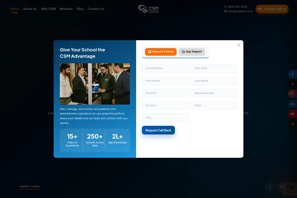 Landing page preview