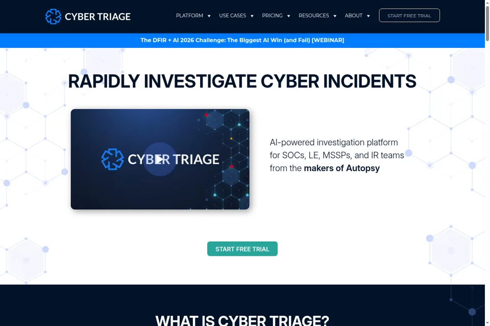 Aperçu de la landing page