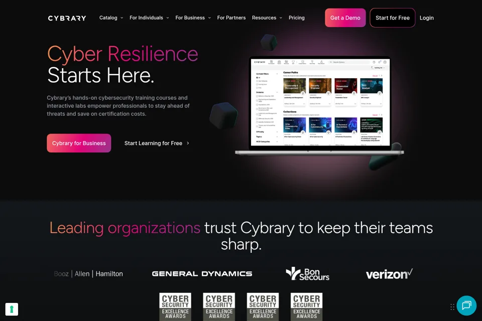 Aperçu de la landing page