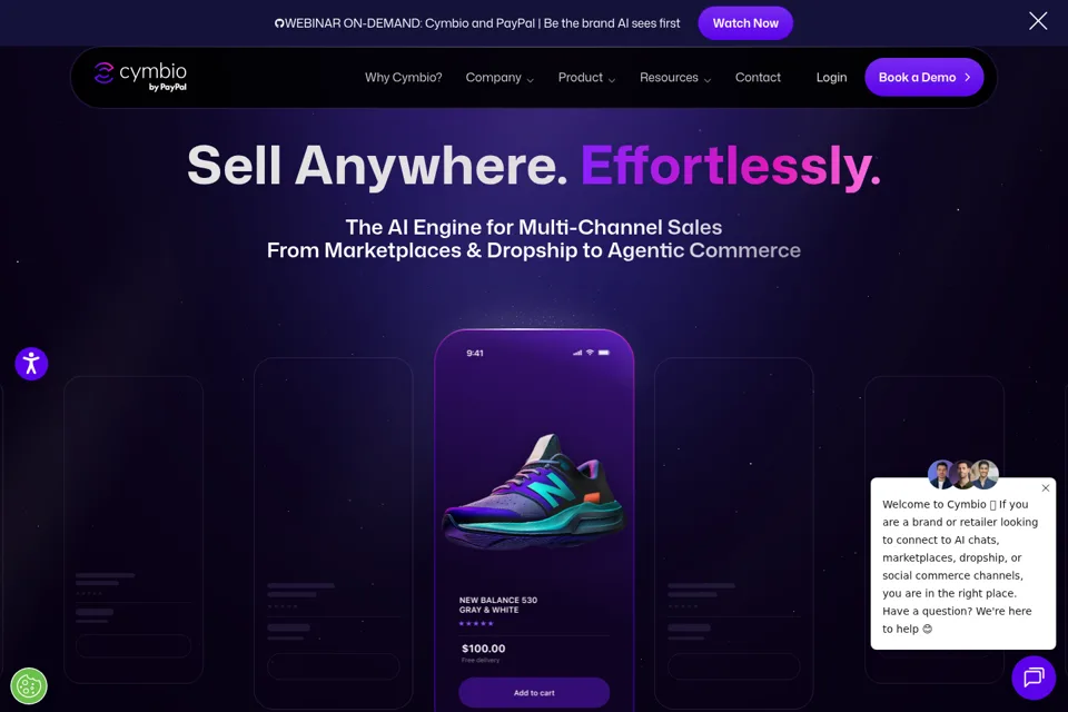 Aperçu de la landing page