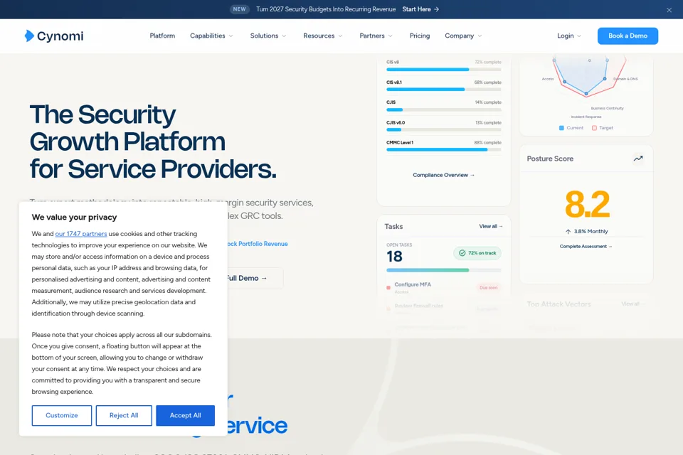 Landing page preview
