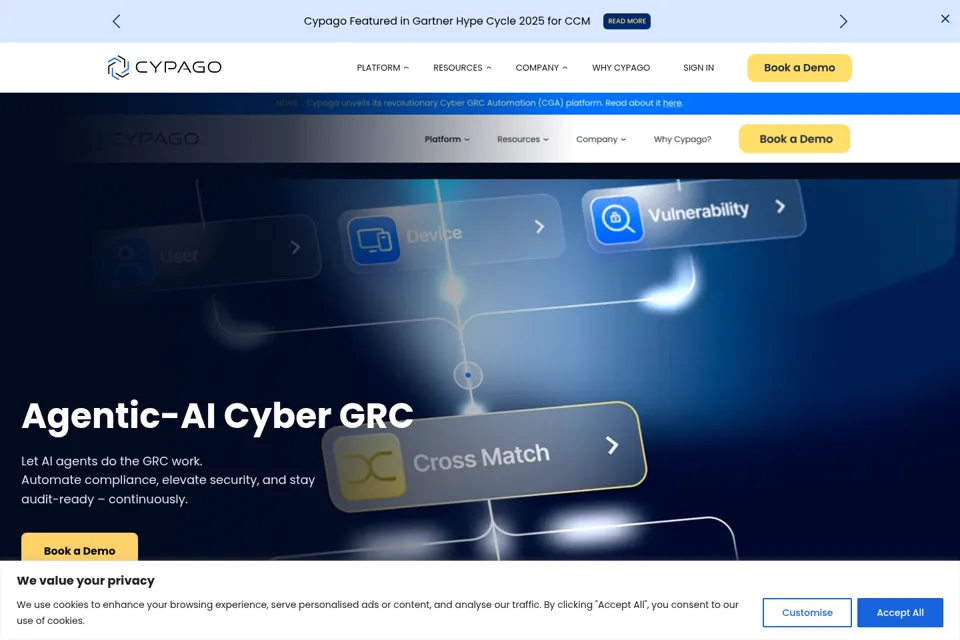 Aperçu de la landing page