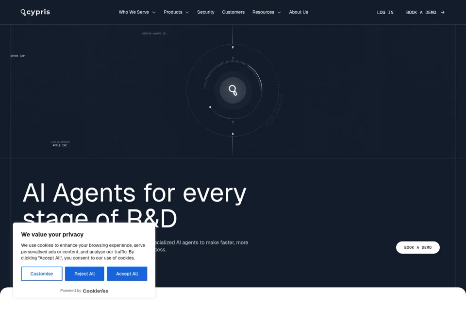 Aperçu de la landing page