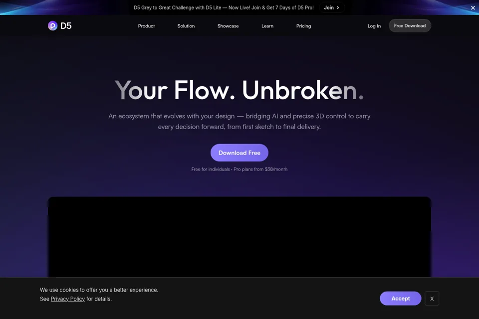Aperçu de la landing page
