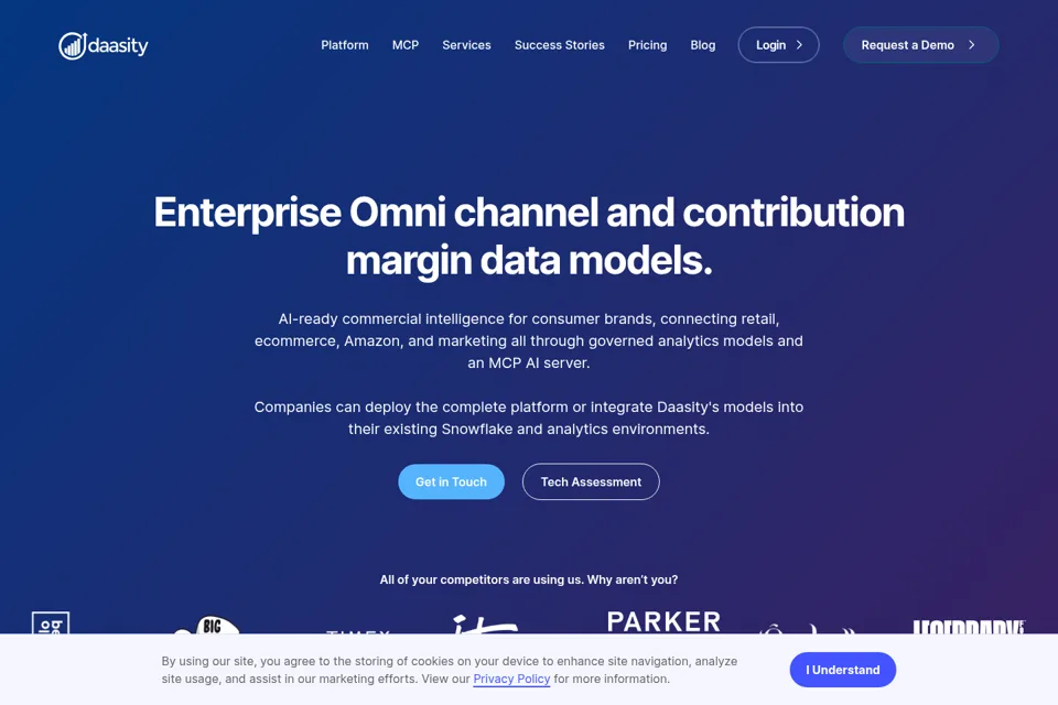 Aperçu de la landing page