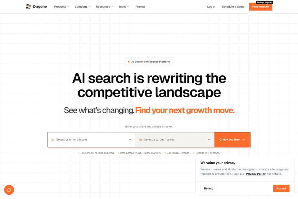 Landing page preview