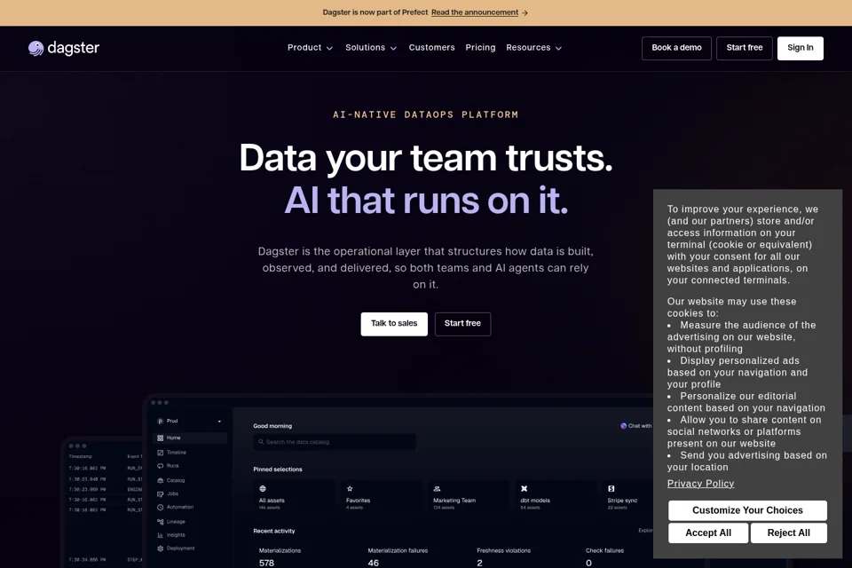 Landing page preview