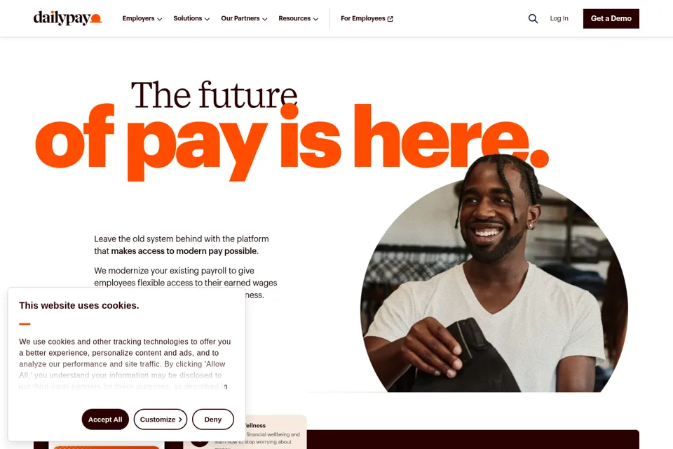 Aperçu de la landing page