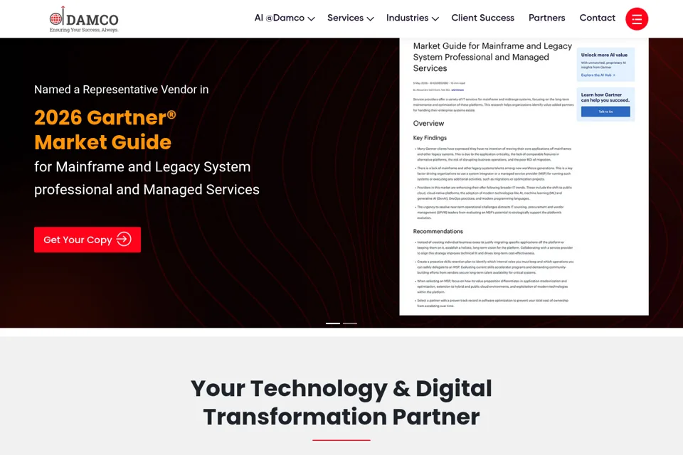 Aperçu de la landing page