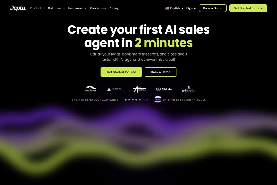 Aperçu de la landing page