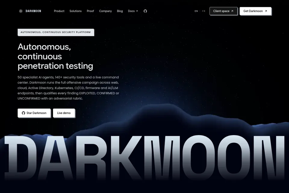 Aperçu de la landing page