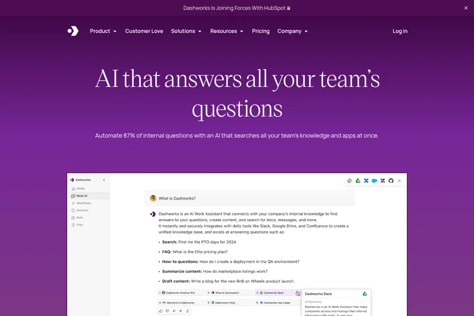 Aperçu de la landing page