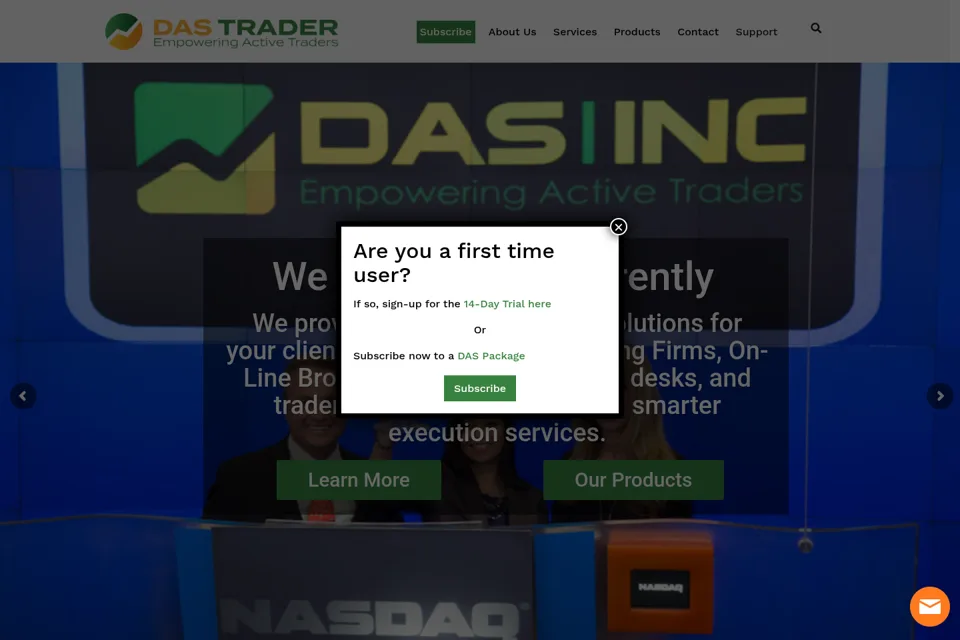 Aperçu de la landing page