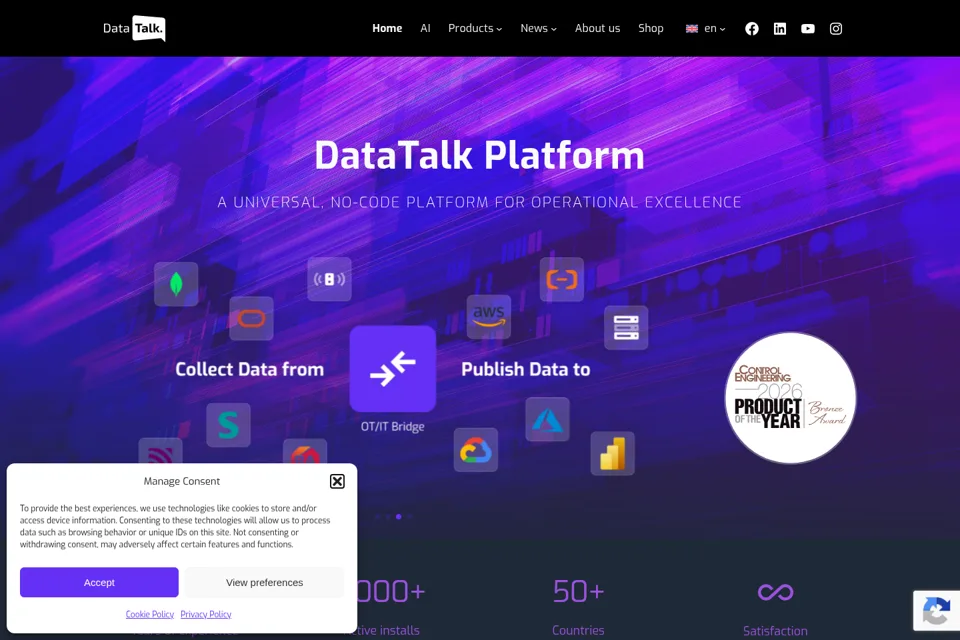 Aperçu de la landing page