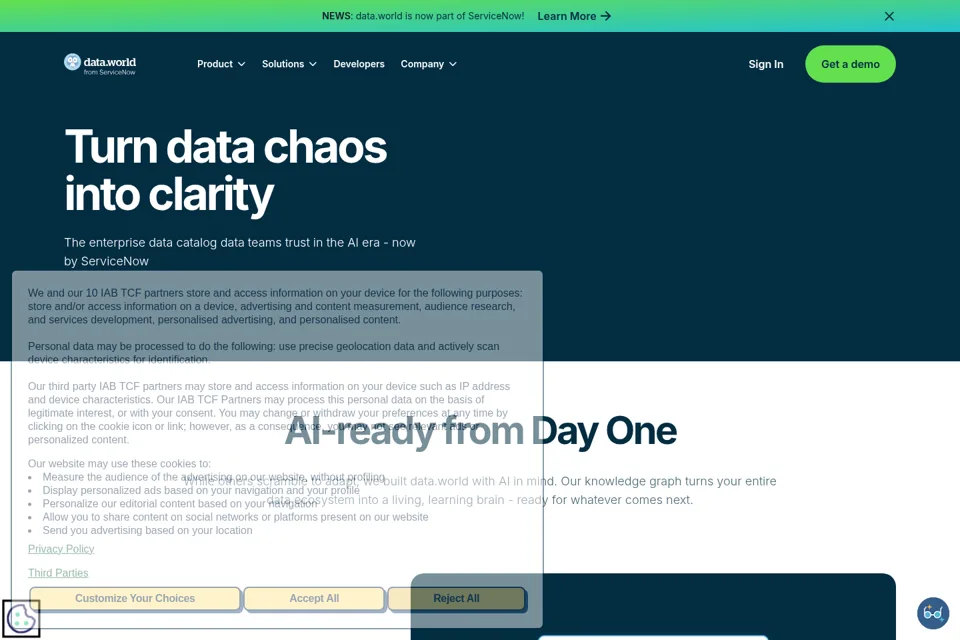 Landing page preview