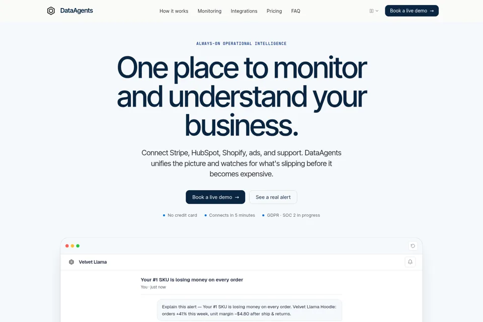 Landing page preview