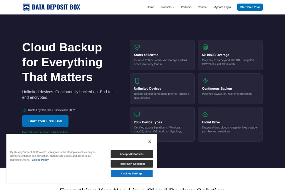 Landing page preview