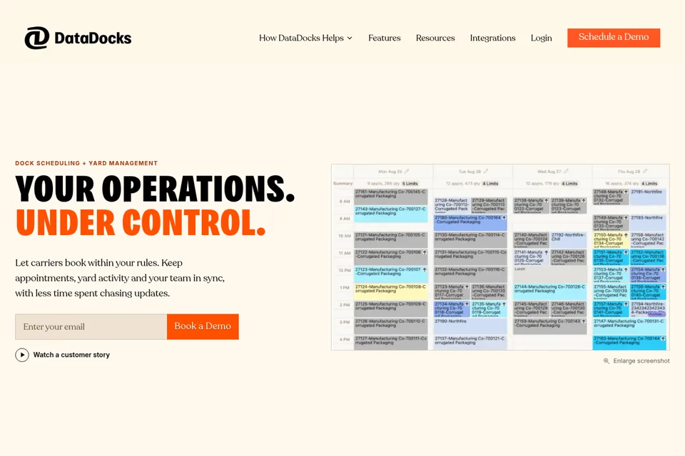 Aperçu de la landing page