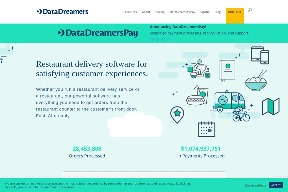 Aperçu de la landing page