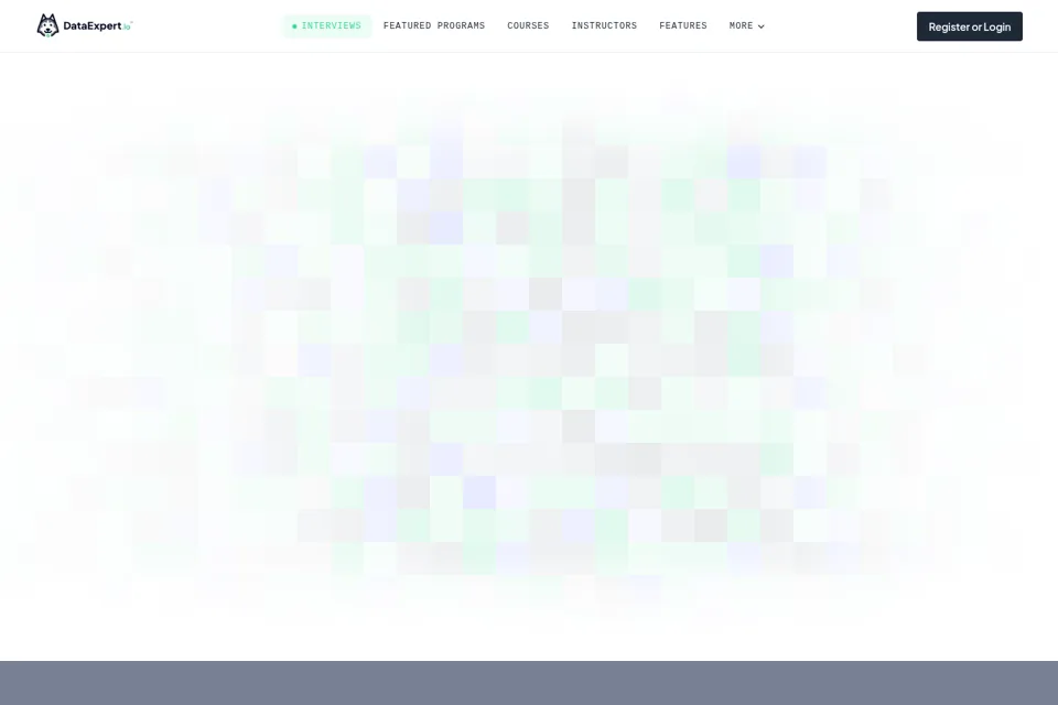 Aperçu de la landing page