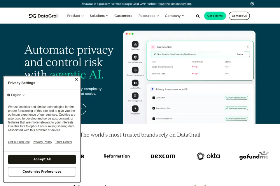 Aperçu de la landing page