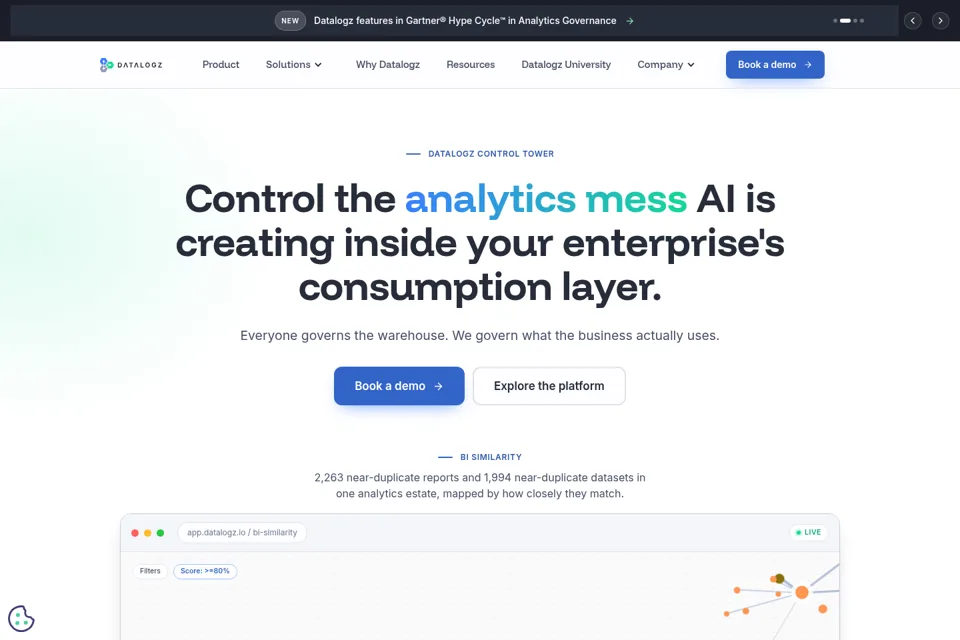 Aperçu de la landing page