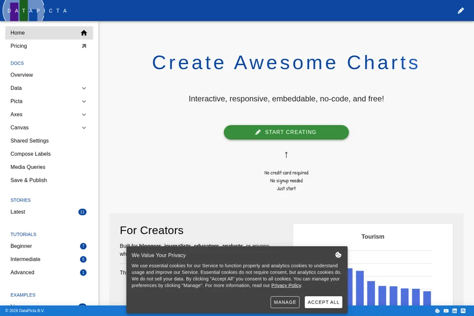 Aperçu de la landing page