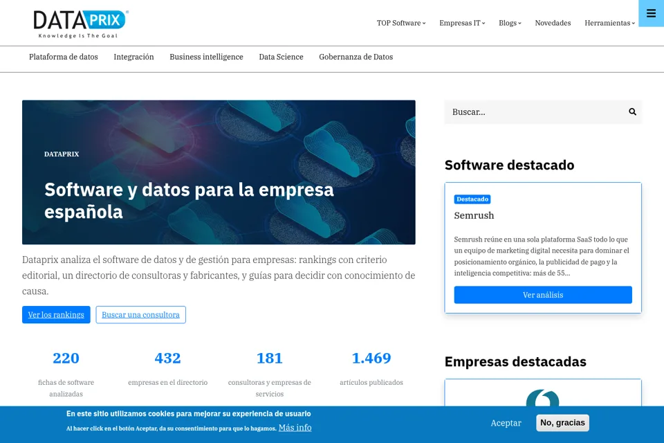 Aperçu de la landing page