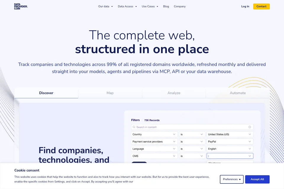 Landing page preview