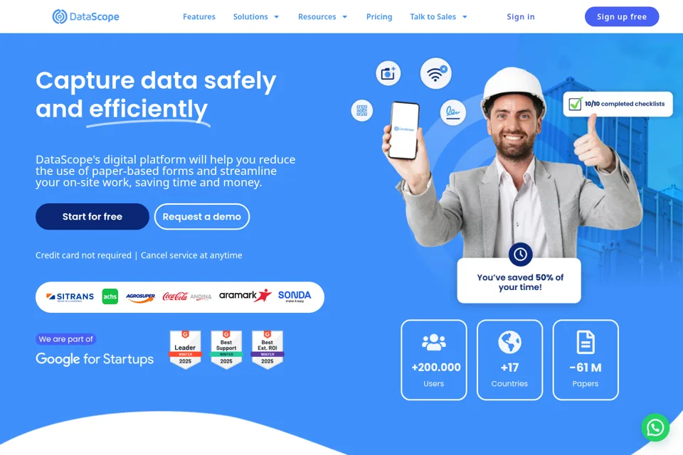 Aperçu de la landing page