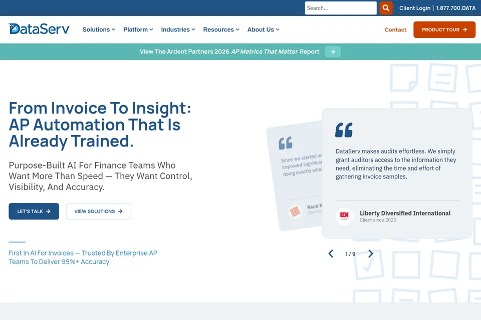 Aperçu de la landing page