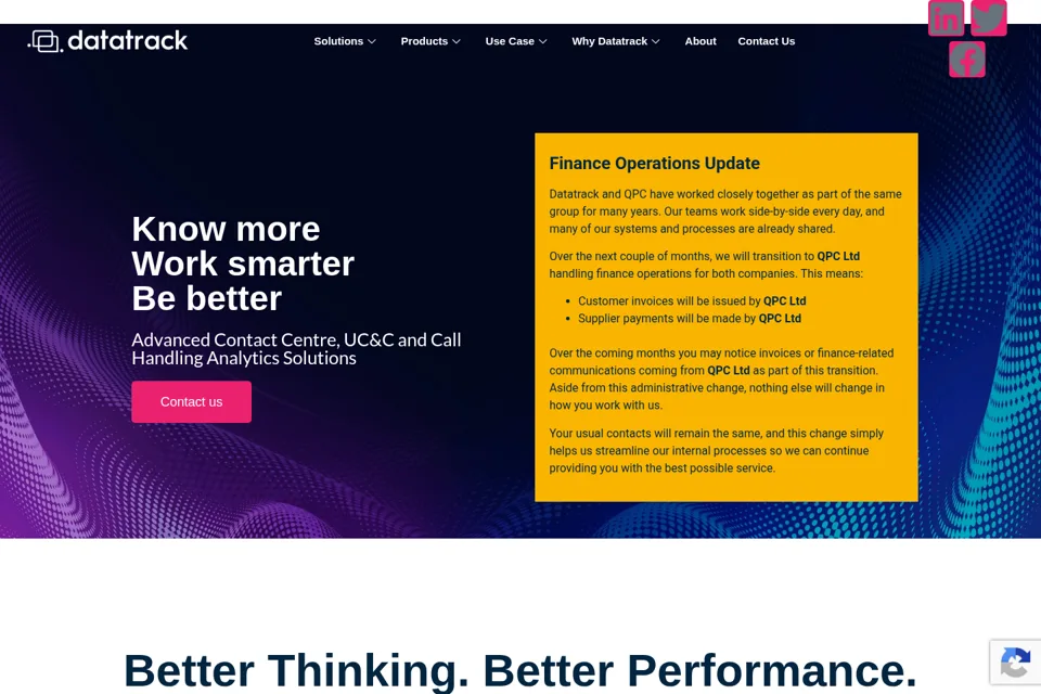 Aperçu de la landing page