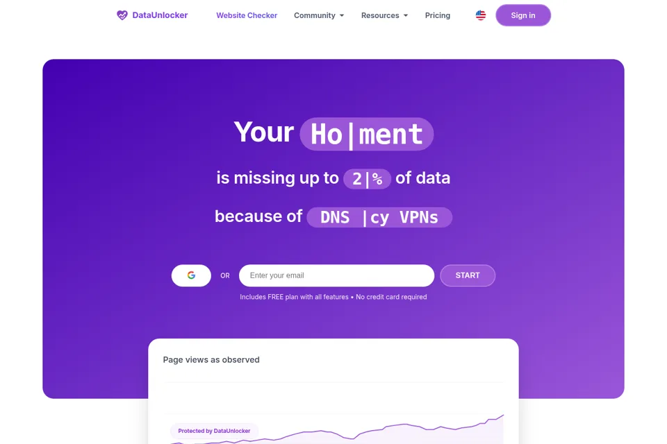 Landing page preview