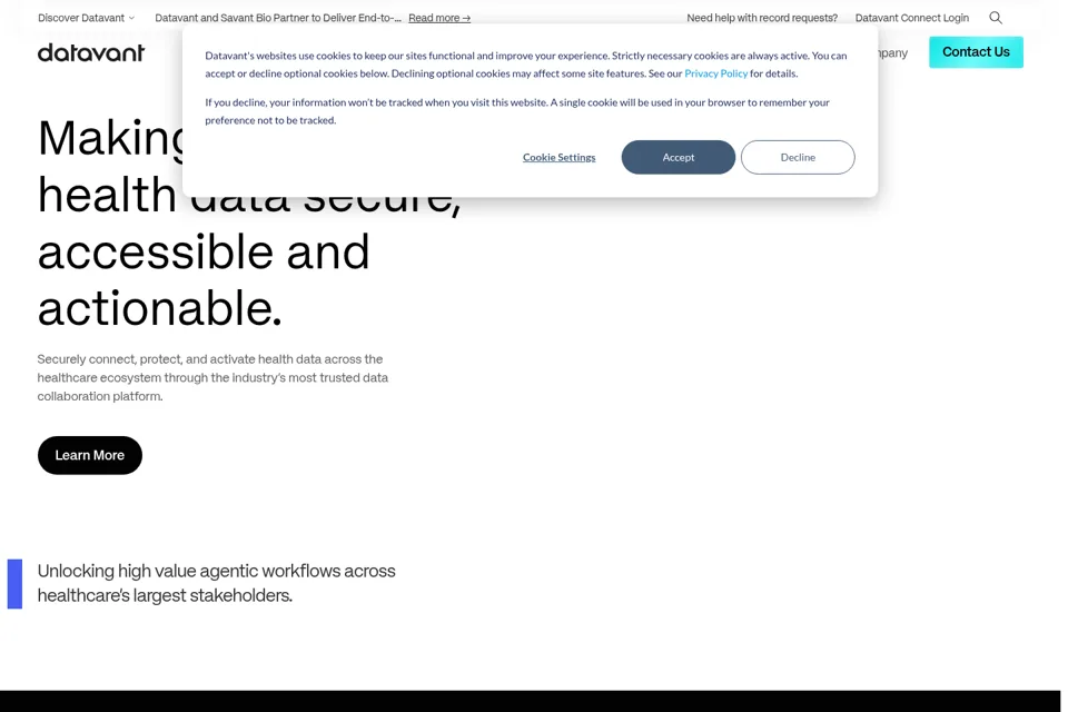 Aperçu de la landing page