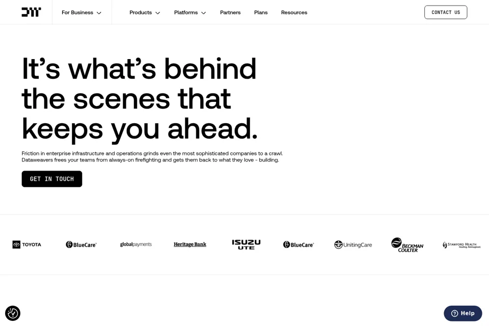 Aperçu de la landing page