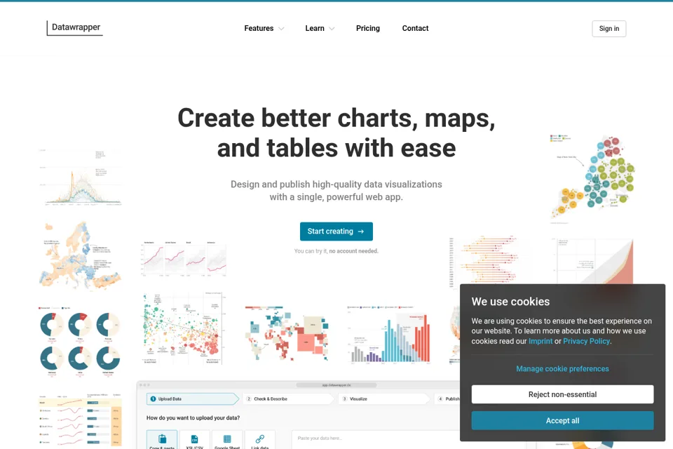 Aperçu de la landing page